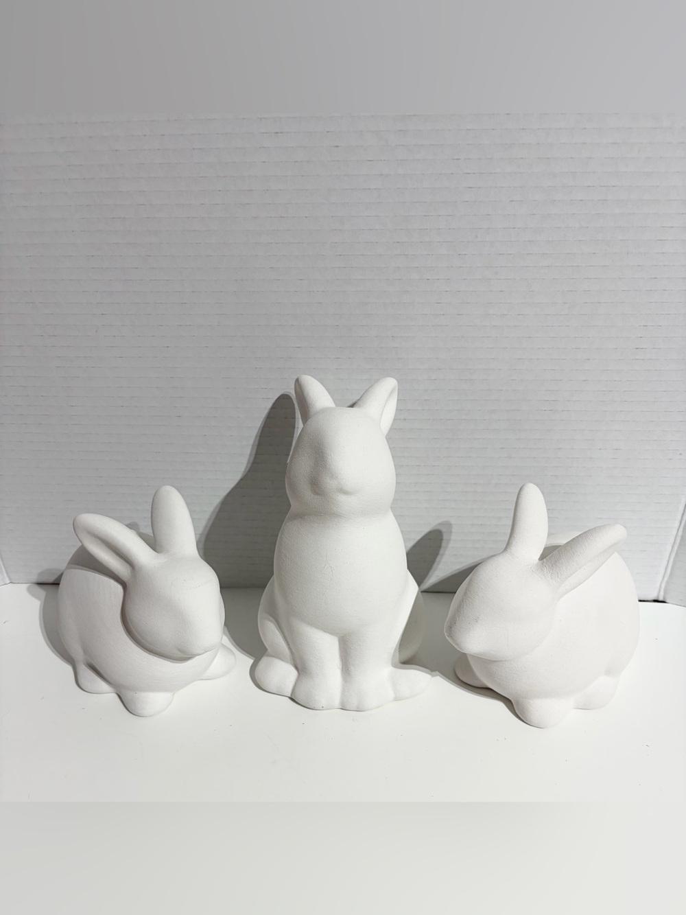 Threshold Easter 2026 White Rabbit Bunny Ceramic Easter Decor Target 3pc Set NEW